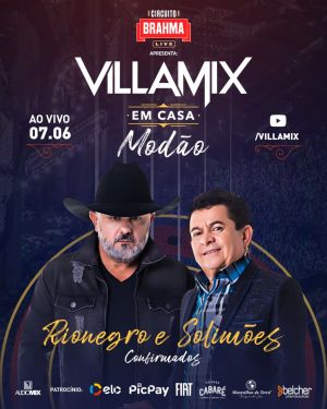 Rionegro e Solimões são uma das atrações especiais da live VillaMix Modão 42