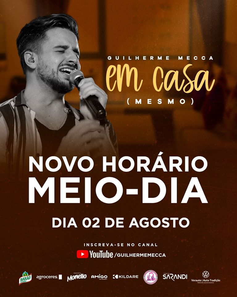 Guilherme Mecca apresenta live neste domingo, 2 de agosto 42