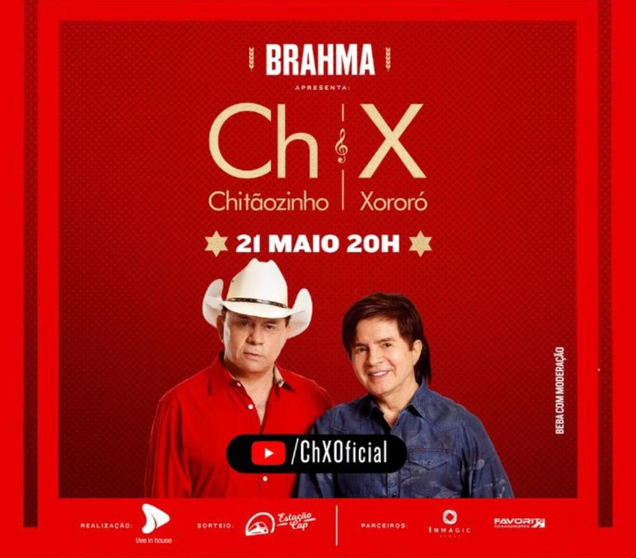 Nesta sexta, 21 de maio, Live da dupla Chitãozinho e Xororó 42