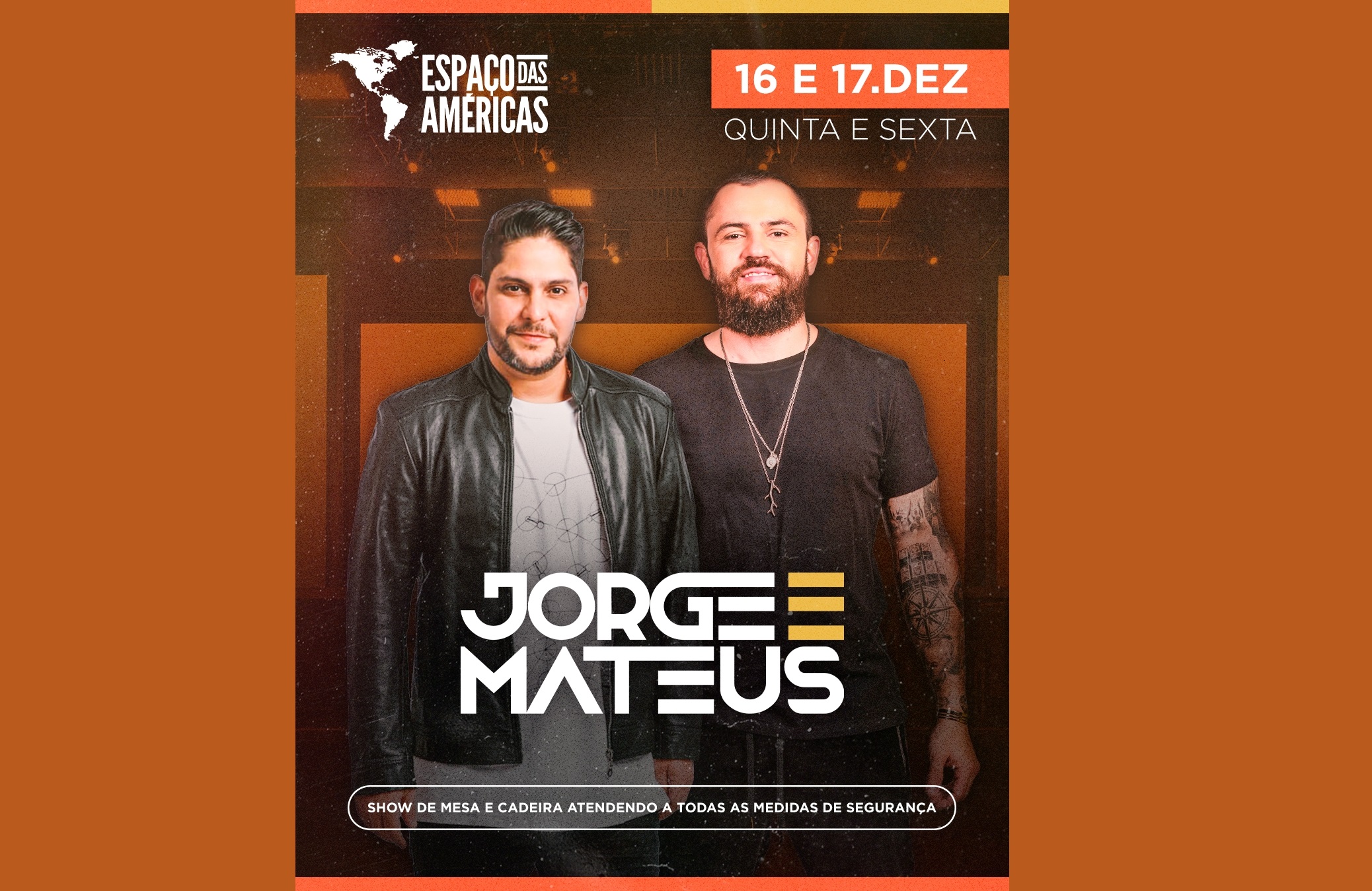 Jorge e Mateus confirmam dois grandes shows com formato inédito no Espaço das Américas 41