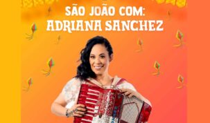 Sanfoneira Adriana Sanchez é capa da playlist "Viva São João" na Claro Música 65