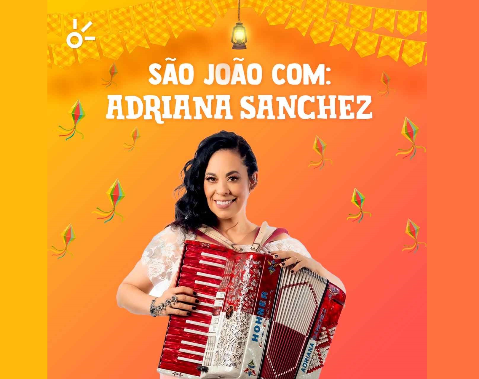 Sanfoneira Adriana Sanchez é capa da playlist "Viva São João" na Claro Música 41