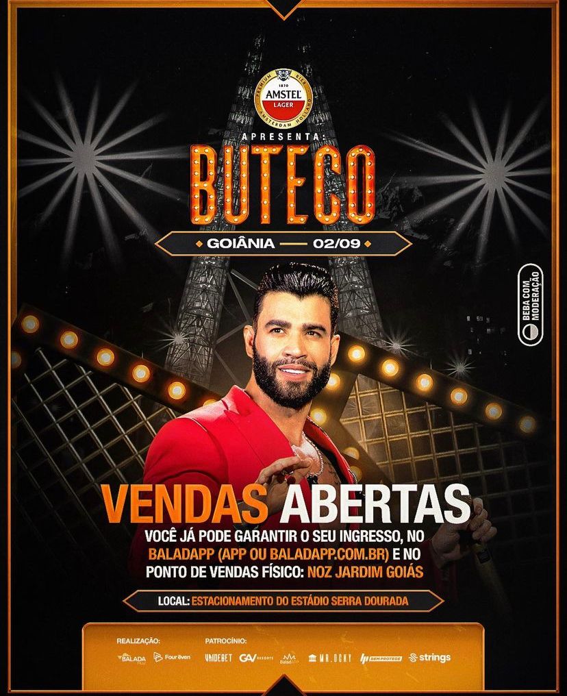 Buteco Goiânia Venda de ingressos para o Buteco Goiânia inicia hoje (4) Buteco Goiânia Venda de ingressos para o Buteco Goiânia inicia hoje (4)