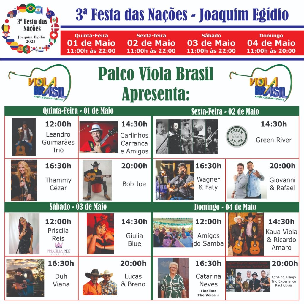 Festa das Nações ª Festa das Nações Joaquim Egídio de Campinas confirma 15 shows Festa das Nações ª Festa das Nações Joaquim Egídio de Campinas confirma 15 shows