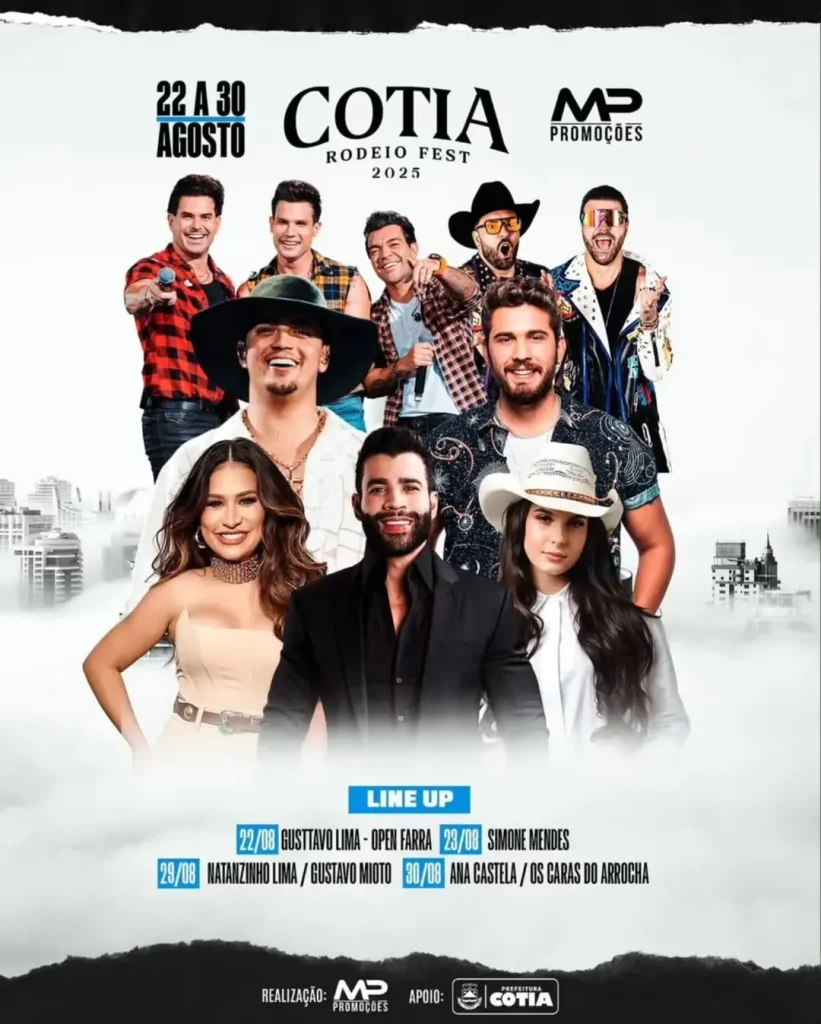Cotia Rodeio Fest 2025 Cotia Rodeio Fest 2025 acontece de 22 a 30 de agosto no Aeródromo Nascimento Cotia Rodeio Fest 2025 Cotia Rodeio Fest 2025 acontece de 22 a 30 de agosto no Aeródromo Nascimento