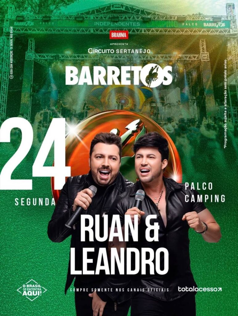 Ruan Ruan & Leandro confirmados na Festa do Peão de Barretos Ruan Ruan & Leandro confirmados na Festa do Peão de Barretos